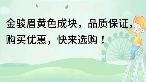 金駿眉黃色成塊,品質保證,購買優惠,快來選購!