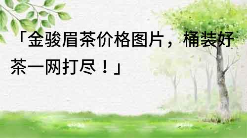 「金駿眉茶價(jià)格圖片，桶裝好茶一網(wǎng)打盡！」