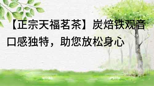 【正宗天福茗茶】炭焙鐵觀音口感獨特，助您放松身心