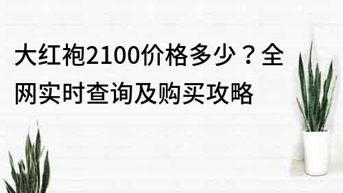 大紅袍2100價格多少？全網實時查詢及購買攻略