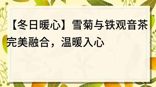 【冬日暖心】雪菊與鐵觀音茶完美融合，溫暖入心
