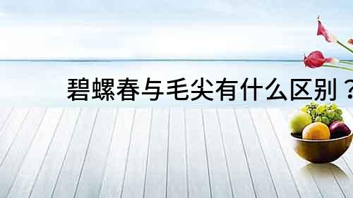 碧螺春與毛尖有什么區別？