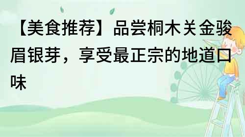 【美食推薦】品嘗桐木關金駿眉銀芽，享受最正宗的地道口味