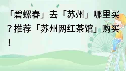 「碧螺春」去「蘇州」哪里買？推薦「蘇州網(wǎng)紅茶館」購買！