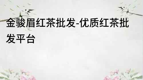 金駿眉紅茶批發(fā)-優(yōu)質(zhì)紅茶批發(fā)平臺(tái)