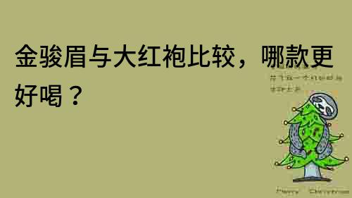 金駿眉與大紅袍比較，哪款更好喝？