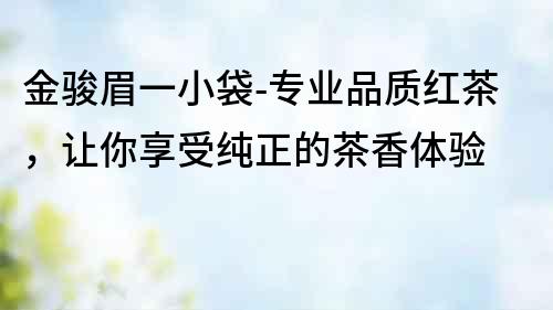 金駿眉一小袋-專業(yè)品質(zhì)紅茶，讓你享受純正的茶香體驗