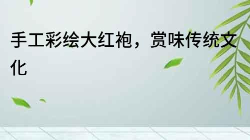 手工彩繪大紅袍，賞味傳統文化