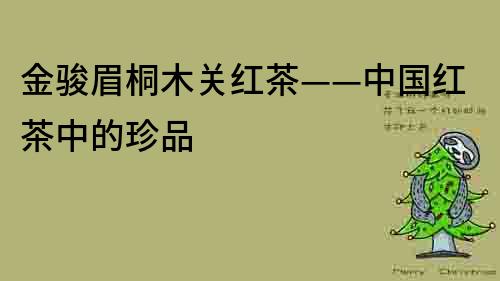 金駿眉桐木關紅茶——中國紅茶中的珍品