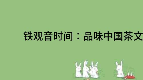 鐵觀音時間：品味中國茶文化