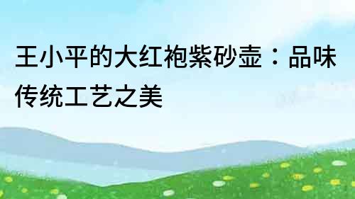 王小平的大紅袍紫砂壺：品味傳統(tǒng)工藝之美