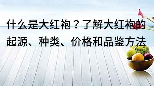 什么是大紅袍？了解大紅袍的起源、種類、價格和品鑒方法