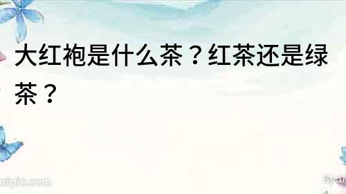 大紅袍是什么茶？紅茶還是綠茶？