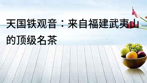 天國鐵觀音：來自福建武夷山的頂級名茶