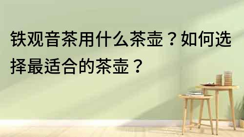 鐵觀音茶用什么茶壺？如何選擇最適合的茶壺？