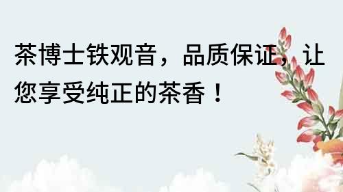 茶博士鐵觀音，品質(zhì)保證，讓您享受純正的茶香！