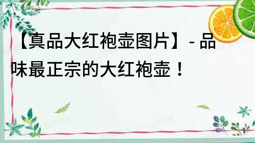 【真品大紅袍壺圖片】- 品味最正宗的大紅袍壺！