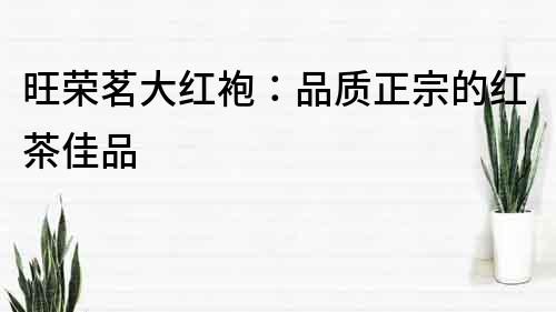 旺榮茗大紅袍：品質(zhì)正宗的紅茶佳品