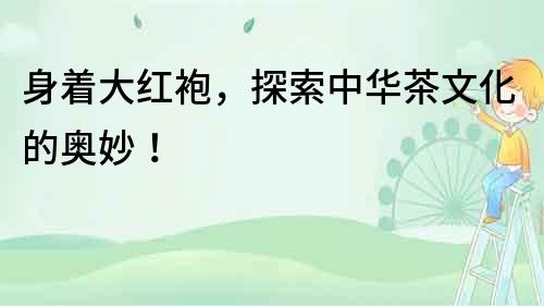身著大紅袍，探索中華茶文化的奧妙！