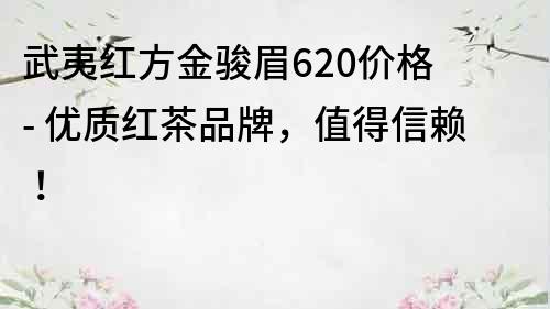 武夷紅方金駿眉620價(jià)格 - 優(yōu)質(zhì)紅茶品牌，值得信賴！