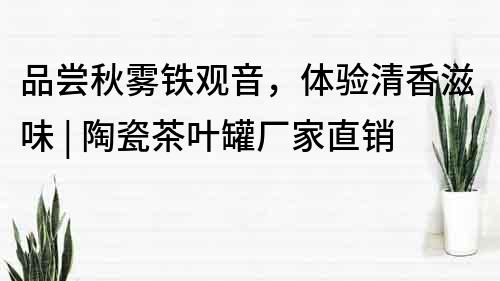 品嘗秋霧鐵觀音，體驗清香滋味 | 陶瓷茶葉罐廠家直銷
