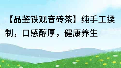 【品鑒鐵觀音磚茶】純手工揉制，口感醇厚，健康養生