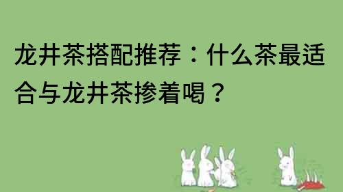 龍井茶搭配推薦：什么茶最適合與龍井茶摻著喝？