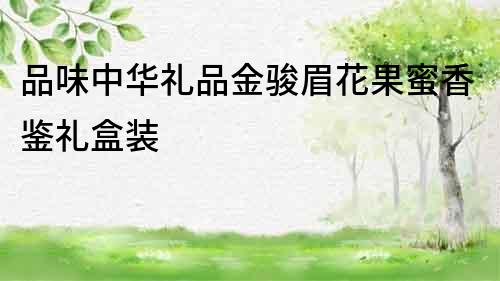 品味中華禮品金駿眉花果蜜香鑒禮盒裝