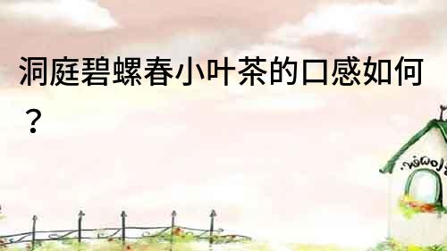 洞庭碧螺春小葉茶的口感如何？