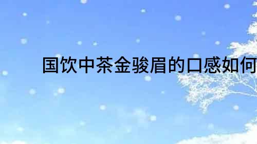 國飲中茶金駿眉的口感如何？