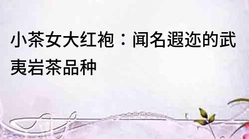 小茶女大紅袍：聞名遐邇的武夷巖茶品種