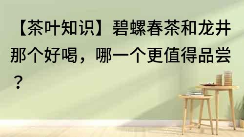 【茶葉知識】碧螺春茶和龍井那個好喝，哪一個更值得品嘗？