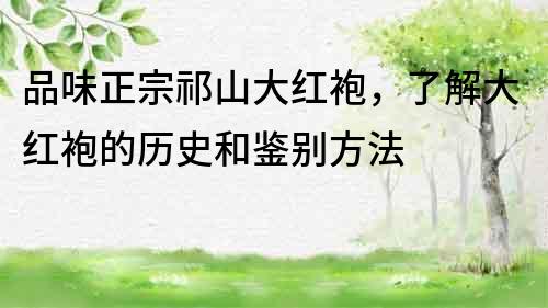 品味正宗祁山大紅袍，了解大紅袍的歷史和鑒別方法
