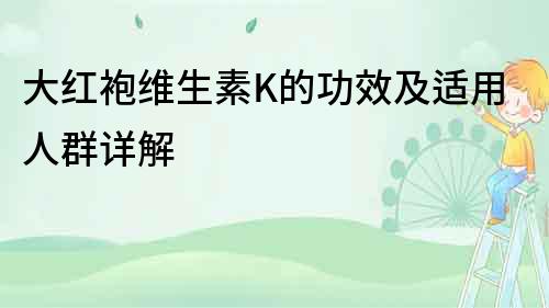大紅袍維生素K的功效及適用人群詳解