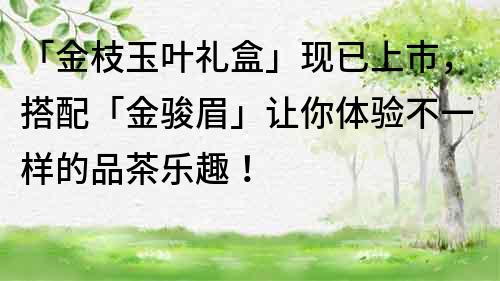 「金枝玉葉禮盒」現已上市，搭配「金駿眉」讓你體驗不一樣的品茶樂趣！