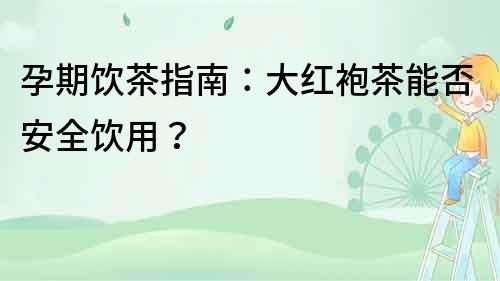 孕期飲茶指南：大紅袍茶能否安全飲用？