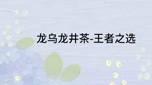 龍烏龍井茶-王者之選
