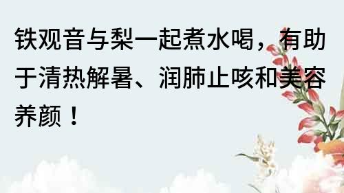 鐵觀音與梨一起煮水喝，有助于清熱解暑、潤肺止咳和美容養顏！