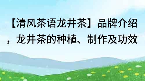 【清風茶語龍井茶】品牌介紹，龍井茶的種植、制作及功效