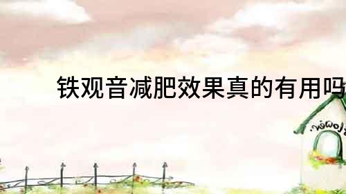 鐵觀音減肥效果真的有用嗎？