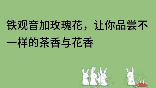 鐵觀音加玫瑰花，讓你品嘗不一樣的茶香與花香