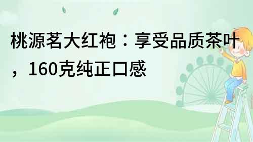 桃源茗大紅袍：享受品質茶葉，160克純正口感
