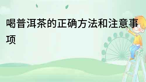 喝普洱茶的正確方法和注意事項