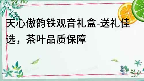 天心傲韻鐵觀音禮盒-送禮佳選，茶葉品質(zhì)保障