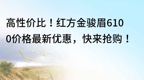 高性價(jià)比！紅方金駿眉6100價(jià)格最新優(yōu)惠，快來(lái)?yè)屬?gòu)！