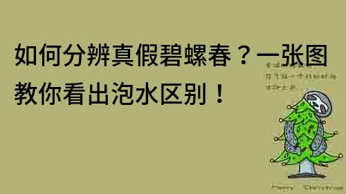 如何分辨真假碧螺春？一張圖教你看出泡水區(qū)別！