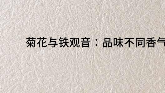 菊花與鐵觀音：品味不同香氣