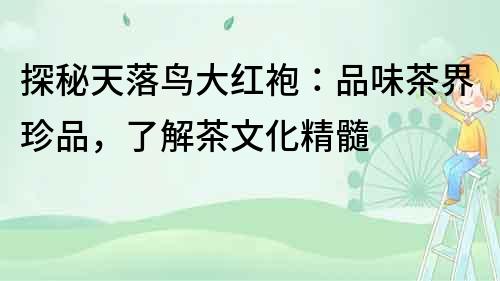 探秘天落鳥(niǎo)大紅袍：品味茶界珍品，了解茶文化精髓