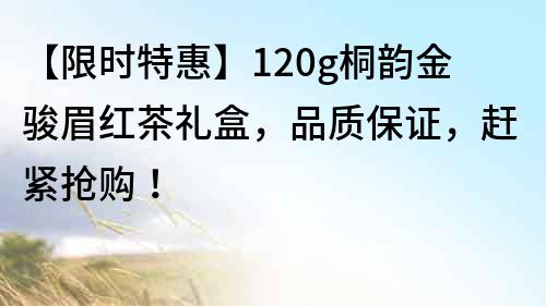 【限時特惠】120g桐韻金駿眉紅茶禮盒,品質保證,趕緊搶購!