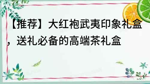 【推薦】大紅袍武夷印象禮盒，送禮必備的高端茶禮盒